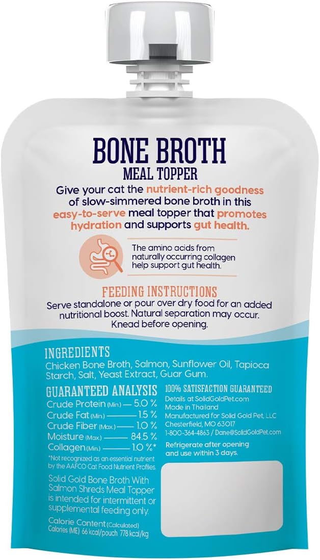 Bone Broth Salmon Meal Topper for Cats - Image 3